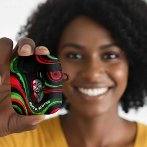 Huey P. Newton AirPods Case Swirl Design Black Panther Party Symbol Revolutionary Tribute - African Pride