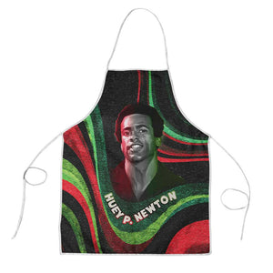 Huey P. Newton Apron Swirl Design Black Panther Party Symbol Revolutionary Tribute - African Pride
