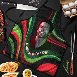 Huey P. Newton Apron Swirl Design Black Panther Party Symbol Revolutionary Tribute - African Pride