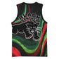 Huey P. Newton Basketball Jersey Swirl Design Black Panther Party Symbol Revolutionary Tribute - African Pride