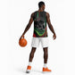 Huey P. Newton Basketball Jersey Swirl Design Black Panther Party Symbol Revolutionary Tribute - African Pride