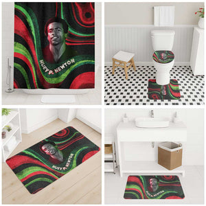 Huey P. Newton Bathroom Set Swirl Design Black Panther Party Symbol Revolutionary Tribute - African Pride