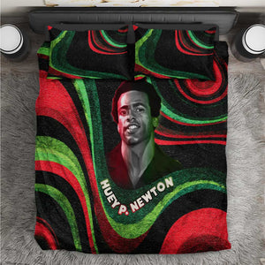 Huey P. Newton Bedding Set Swirl Design Black Panther Party Symbol Revolutionary Tribute - African Pride