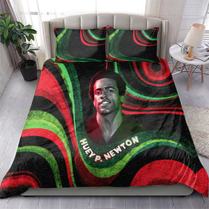 Huey P. Newton Bedding Set Swirl Design Black Panther Party Symbol Revolutionary Tribute - African Pride