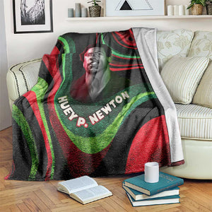 Huey P. Newton Blanket Swirl Design Black Panther Party Symbol Revolutionary Tribute - African Pride