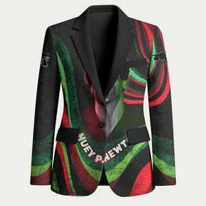 Huey P. Newton Blazer Swirl Design Black Panther Party Symbol Revolutionary Tribute - African Pride