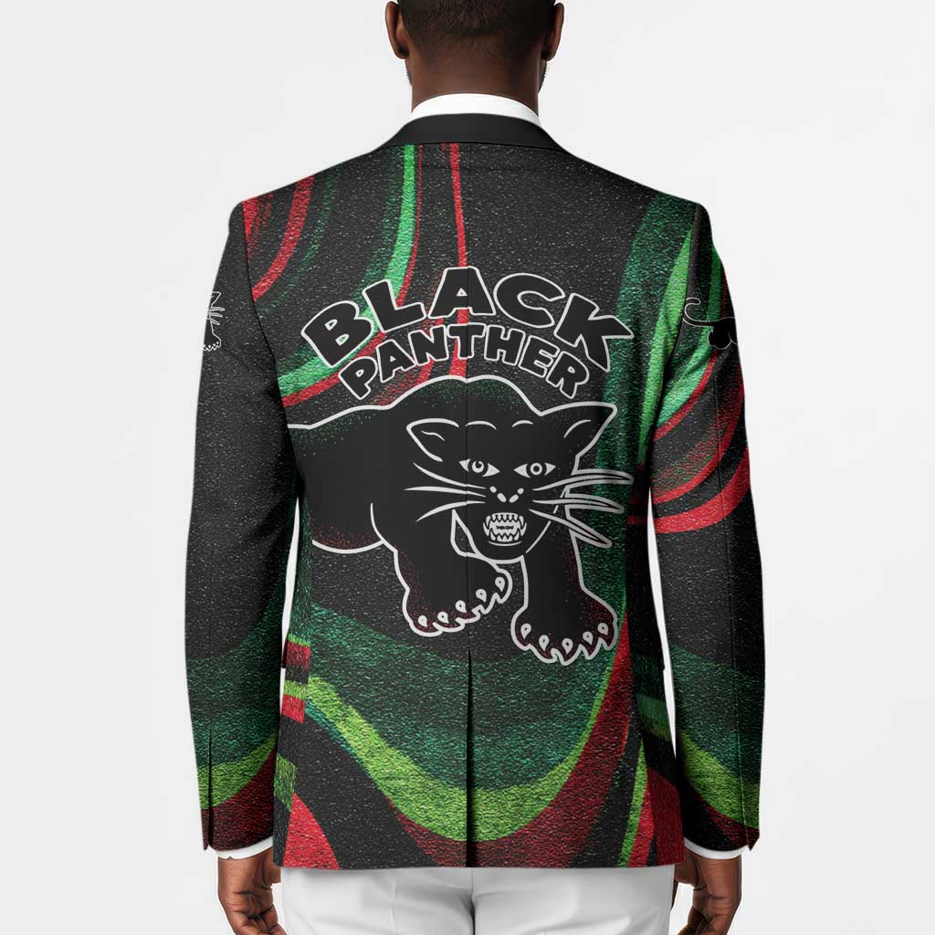 Huey P. Newton Blazer Swirl Design Black Panther Party Symbol Revolutionary Tribute - African Pride