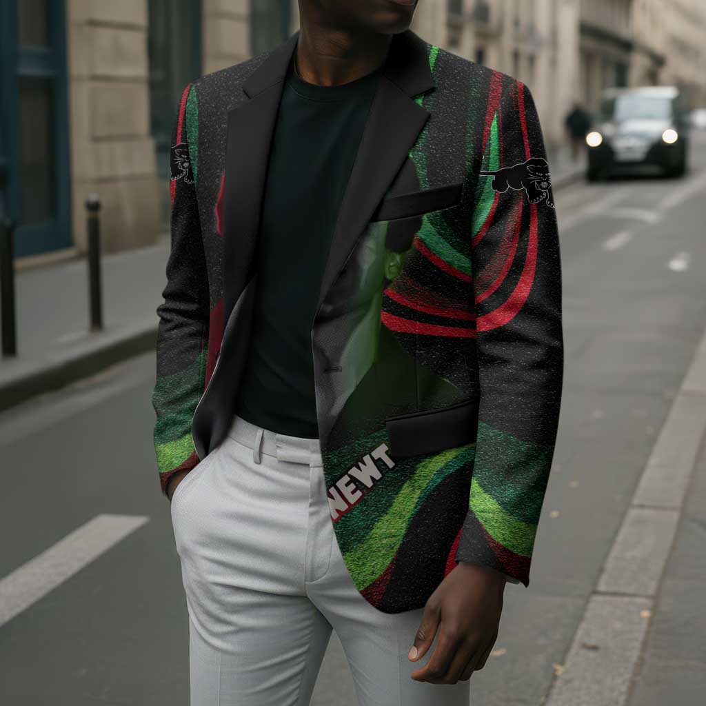 Huey P. Newton Blazer Swirl Design Black Panther Party Symbol Revolutionary Tribute - African Pride