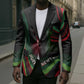 Huey P. Newton Blazer Swirl Design Black Panther Party Symbol Revolutionary Tribute - African Pride