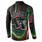 Huey P. Newton Button Sweatshirt Swirl Design Black Panther Party Symbol Revolutionary Tribute