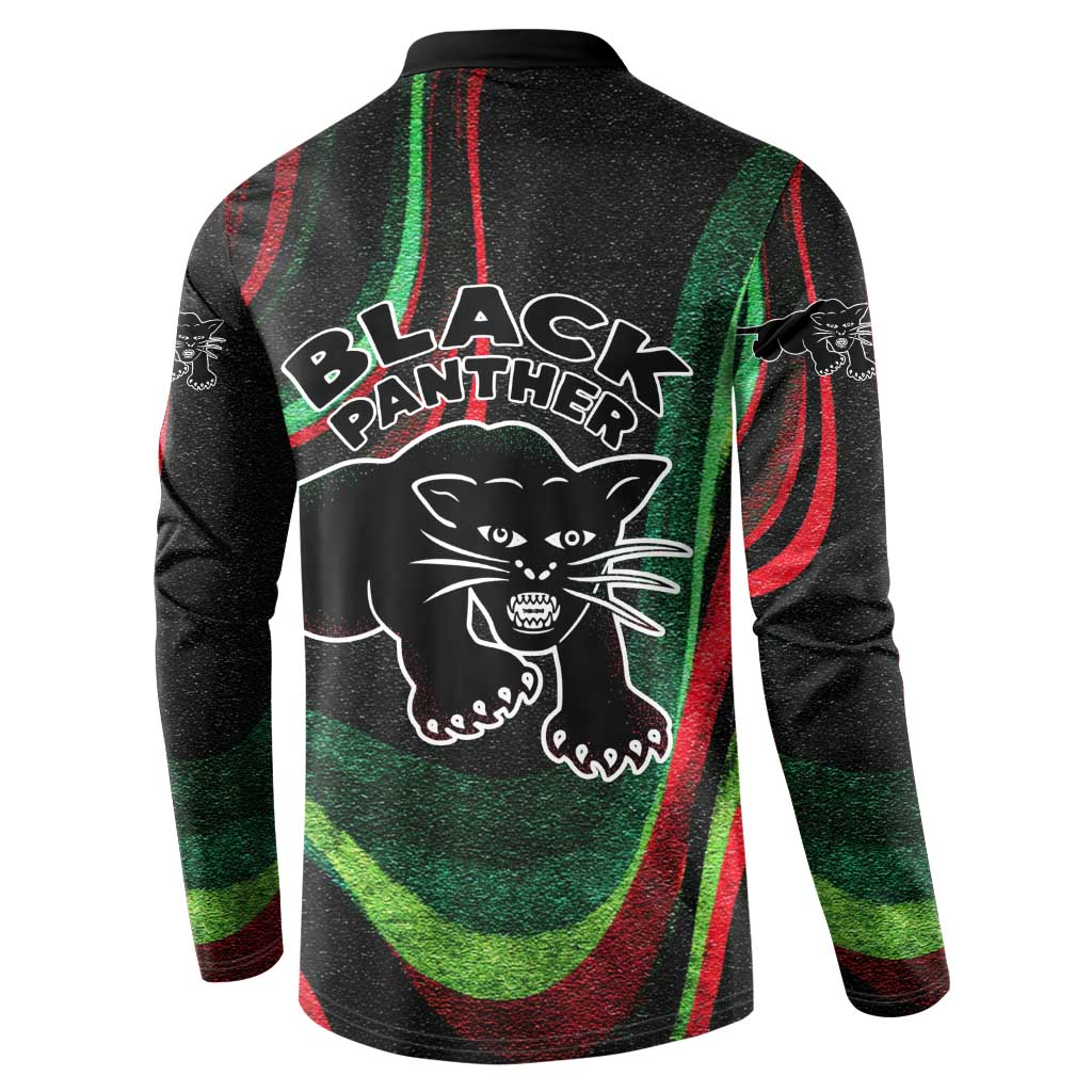 Huey P. Newton Button Sweatshirt Swirl Design Black Panther Party Symbol Revolutionary Tribute