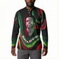 Huey P. Newton Button Sweatshirt Swirl Design Black Panther Party Symbol Revolutionary Tribute