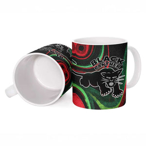 Huey P. Newton Ceramic Mug Swirl Design Black Panther Party Symbol Revolutionary Tribute - African Pride