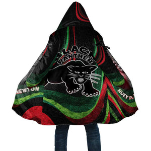Huey P. Newton Cloak Swirl Design Black Panther Party Symbol Revolutionary Tribute - African Pride