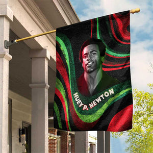 Huey P. Newton Garden Flag Swirl Design Black Panther Party Symbol Revolutionary Tribute - African Pride