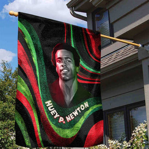 Huey P. Newton Garden Flag Swirl Design Black Panther Party Symbol Revolutionary Tribute - African Pride