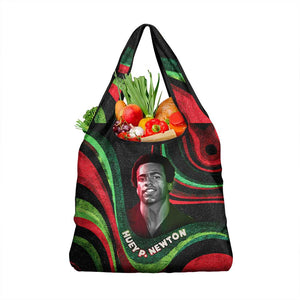 Huey P. Newton Grocery Bag Swirl Design Black Panther Party Symbol Revolutionary Tribute - African Pride