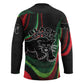 Huey P. Newton Hockey Jersey Swirl Design Black Panther Party Symbol Revolutionary Tribute - African Pride