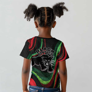 Huey P. Newton Kid T shirt Swirl Design Black Panther Party Symbol Revolutionary Tribute TS04