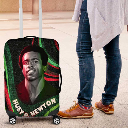 Huey P. Newton Luggage Cover Swirl Design Black Panther Party Symbol Revolutionary Tribute - African Pride