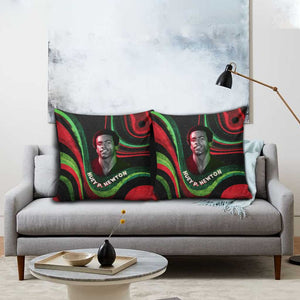 Huey P. Newton Pillow Cover Swirl Design Black Panther Party Symbol Revolutionary Tribute - African Pride