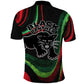 Huey P. Newton Polo Shirt Swirl Design Black Panther Party Symbol Revolutionary Tribute TS04