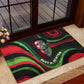 Huey P. Newton Rubber Doormat Swirl Design Black Panther Party Symbol Revolutionary Tribute - African Pride