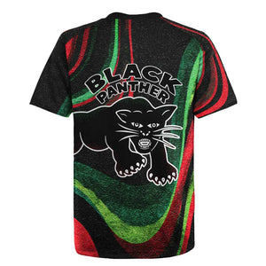 Huey P. Newton Rugby Jersey Swirl Design Black Panther Party Symbol Revolutionary Tribute TS04
