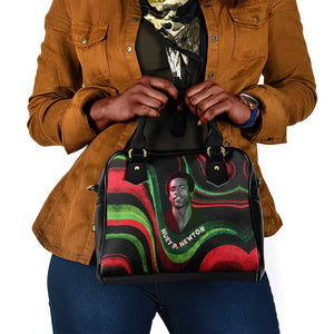 Huey P. Newton Shoulder Handbag Swirl Design Black Panther Party Symbol Revolutionary Tribute - African Pride