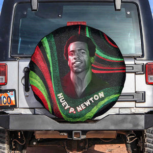 Huey P. Newton Spare Tire Cover Swirl Design Black Panther Party Symbol Revolutionary Tribute - African Pride