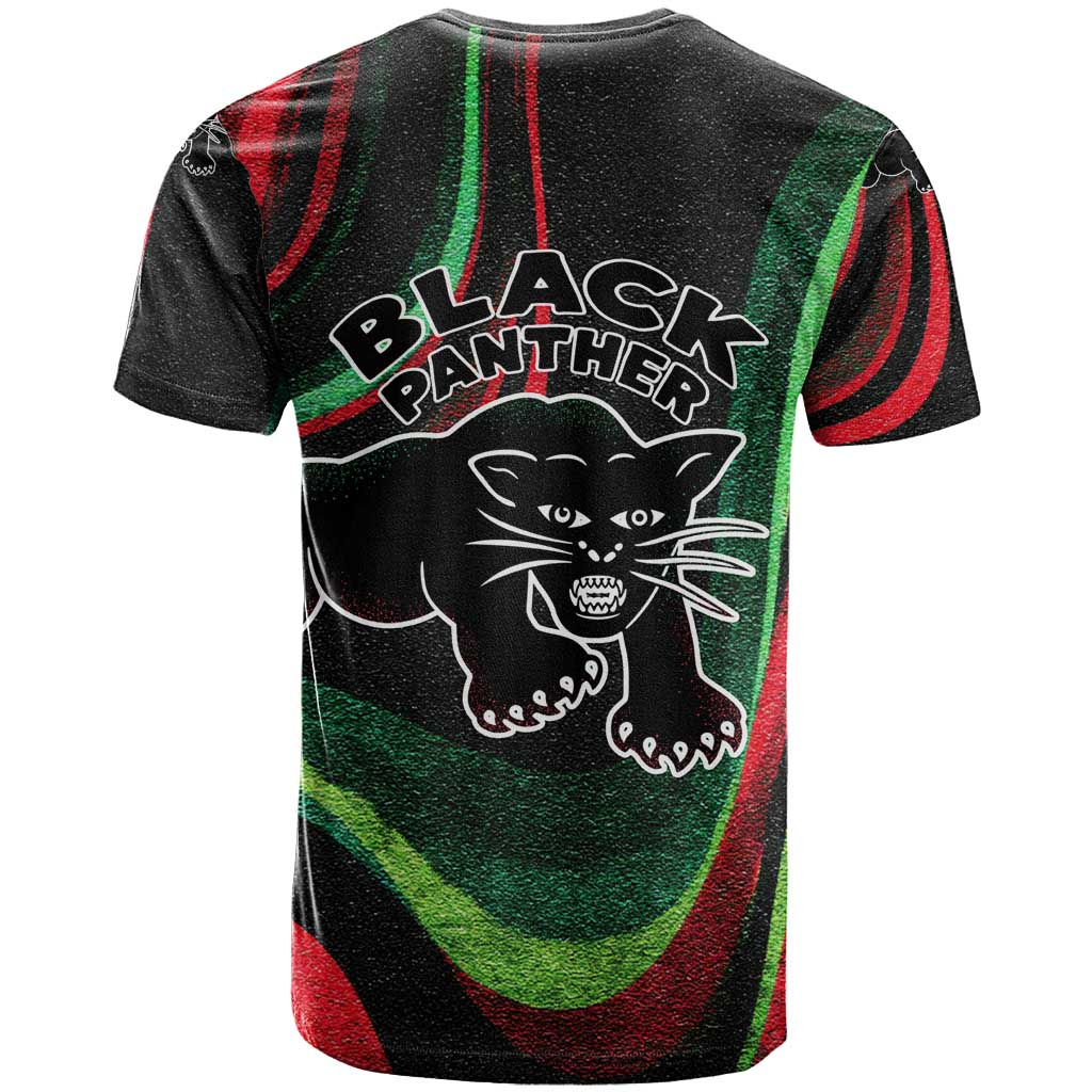 Huey P. Newton T shirt Swirl Design Black Panther Party Symbol Revolutionary Tribute TS04