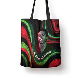 Huey P. Newton Tote Bag Swirl Design Black Panther Party Symbol Revolutionary Tribute - African Pride