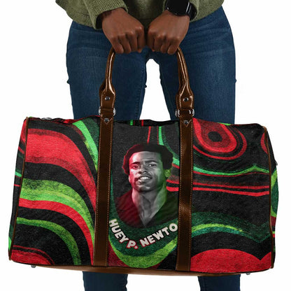 Huey P. Newton Travel Bag Swirl Design Black Panther Party Symbol Revolutionary Tribute - African Pride