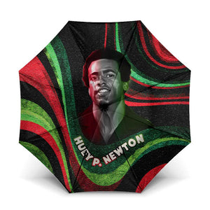 Huey P. Newton Umbrella Swirl Design Black Panther Party Symbol Revolutionary Tribute - African Pride