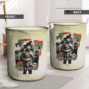 Huey P. Newton Laundry Basket Black Panther Collage Design Civil Rights Movement Theme Revolutionary Tribute - African Pride
