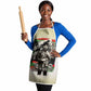 Huey P. Newton Apron Black Panther Collage Design Civil Rights Movement Theme Revolutionary Tribute - African Pride
