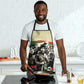 Huey P. Newton Apron Black Panther Collage Design Civil Rights Movement Theme Revolutionary Tribute - African Pride