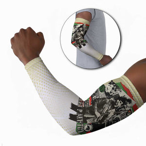 Huey P. Newton Arm Sleeves Black Panther Collage Design Civil Rights Movement Theme Revolutionary Tribute - African Pride