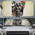 Huey P. Newton Auto Sun Shade Black Panther Collage Design Civil Rights Movement Theme Revolutionary Tribute - African Pride