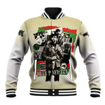 Huey P. Newton Baseball Jacket Black Panther Collage Design Civil Rights Movement Theme Revolutionary Tribute - African Pride