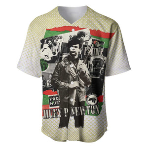Huey P. Newton Baseball Jersey Black Panther Collage Design Civil Rights Movement Theme Revolutionary Tribute TS04