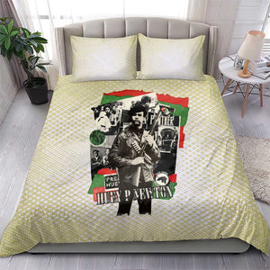 Huey P. Newton Bedding Set Black Panther Collage Design Civil Rights Movement Theme Revolutionary Tribute - African Pride
