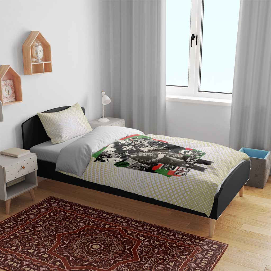 Huey P. Newton Bedding Set Black Panther Collage Design Civil Rights Movement Theme Revolutionary Tribute - African Pride