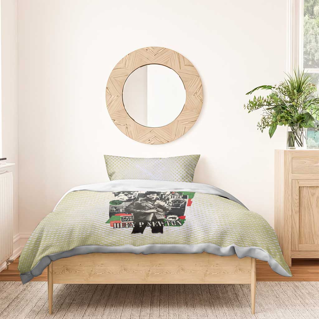 Huey P. Newton Bedding Set Black Panther Collage Design Civil Rights Movement Theme Revolutionary Tribute - African Pride