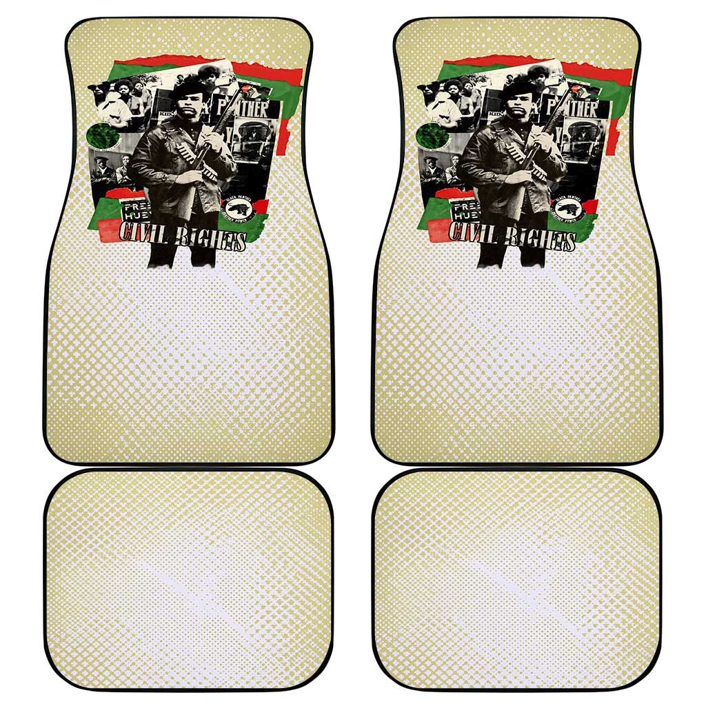 Huey P. Newton Car Mats Black Panther Collage Design Civil Rights Movement Theme Revolutionary Tribute - African Pride