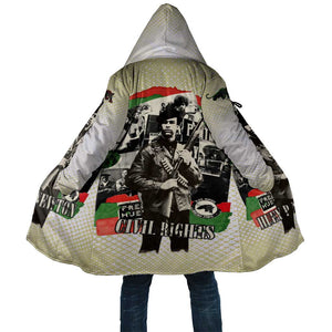 Huey P. Newton Cloak Black Panther Collage Design Civil Rights Movement Theme Revolutionary Tribute - African Pride