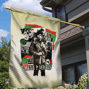 Huey P. Newton Garden Flag Black Panther Collage Design Civil Rights Movement Theme Revolutionary Tribute - African Pride