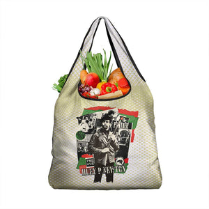 Huey P. Newton Grocery Bag Black Panther Collage Design Civil Rights Movement Theme Revolutionary Tribute - African Pride