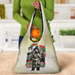 Huey P. Newton Grocery Bag Black Panther Collage Design Civil Rights Movement Theme Revolutionary Tribute - African Pride