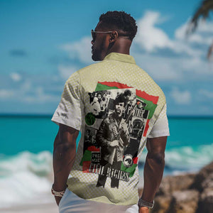 Huey P. Newton Hawaiian Shirt Black Panther Collage Design Civil Rights Movement Theme Revolutionary Tribute TS04
